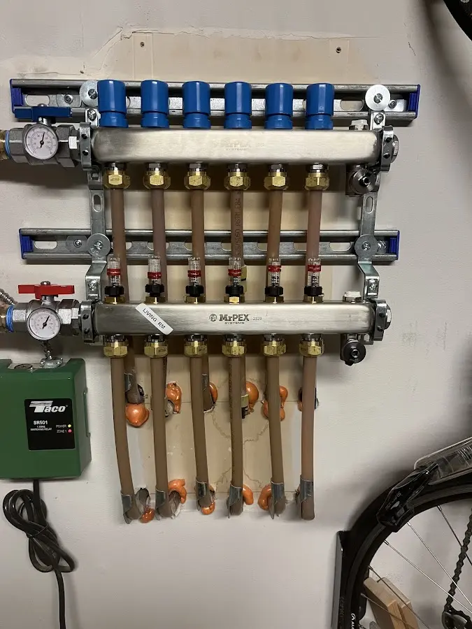 Plumber performing Gas Line Installation at a residential property in Rome